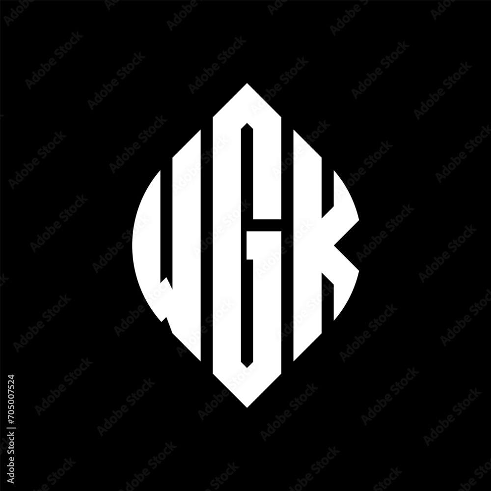 WGK circle letter logo design with circle and ellipse shape. WGK ellipse letters with typographic style. The three initials form a circle logo. WGK circle emblem abstract monogram letter mark vector. WGK circle letter logo design with circle and ellipse shape. WGK ellipse letters with typographic style. The three initials form a circle logo. WGK circle emblem abstract monogram letter mark vector.
