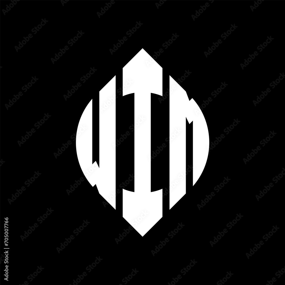 WIM circle letter logo design with circle and ellipse shape. WIM ellipse letters with typographic style. The three initials form a circle logo. WIM circle emblem abstract monogram letter mark vector. WIM circle letter logo design with circle and ellipse shape. WIM ellipse letters with typographic style. The three initials form a circle logo. WIM circle emblem abstract monogram letter mark vector.