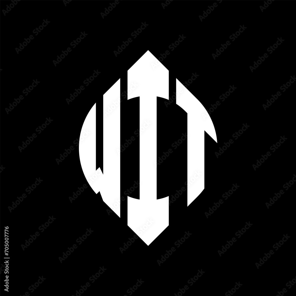 WIT circle letter logo design with circle and ellipse shape. WIT ellipse letters with typographic style. The three initials form a circle logo. WIT circle emblem abstract monogram letter mark vector. WIT circle letter logo design with circle and ellipse shape. WIT ellipse letters with typographic style. The three initials form a circle logo. WIT circle emblem abstract monogram letter mark vector.