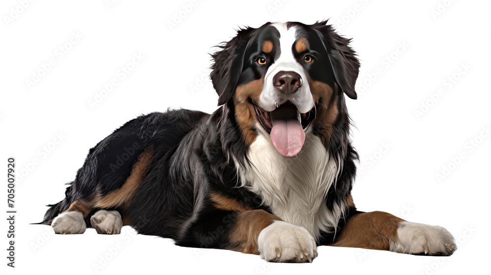 Bernese Mountain dog isolated on a transparent background Bernese Mountain dog isolated on a transparent background