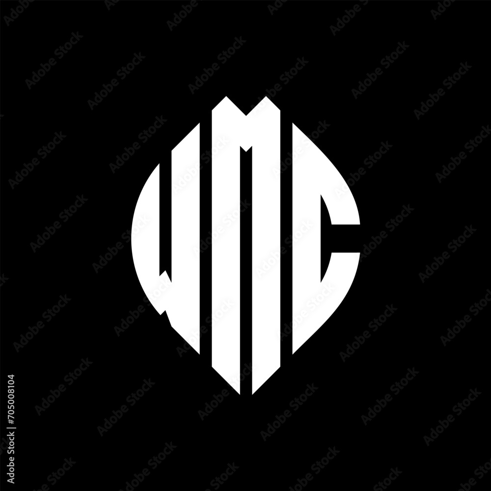 WMC circle letter logo design with circle and ellipse shape. WMC ellipse letters with typographic style. The three initials form a circle logo. WMC circle emblem abstract monogram letter mark vector. WMC circle letter logo design with circle and ellipse shape. WMC ellipse letters with typographic style. The three initials form a circle logo. WMC circle emblem abstract monogram letter mark vector.