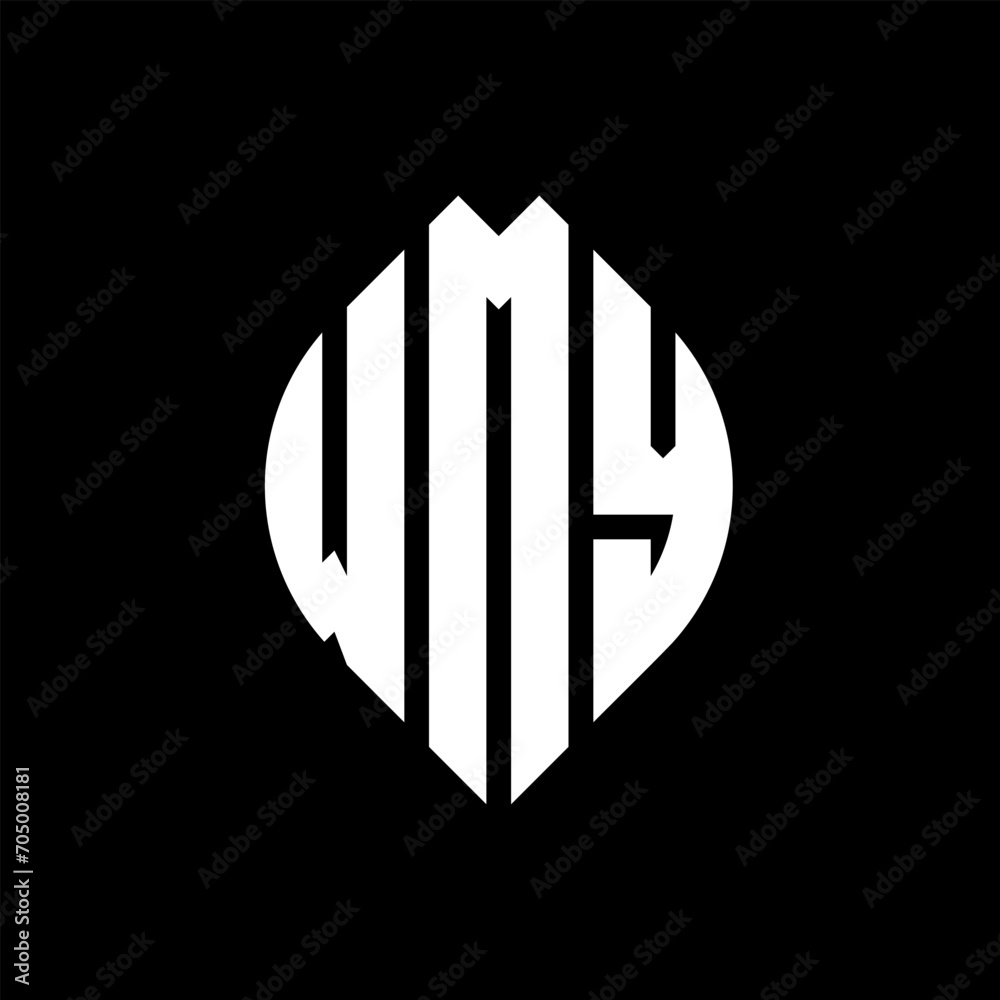 WMY circle letter logo design with circle and ellipse shape. WMY ellipse letters with typographic style. The three initials form a circle logo. WMY circle emblem abstract monogram letter mark vector. WMY circle letter logo design with circle and ellipse shape. WMY ellipse letters with typographic style. The three initials form a circle logo. WMY circle emblem abstract monogram letter mark vector.