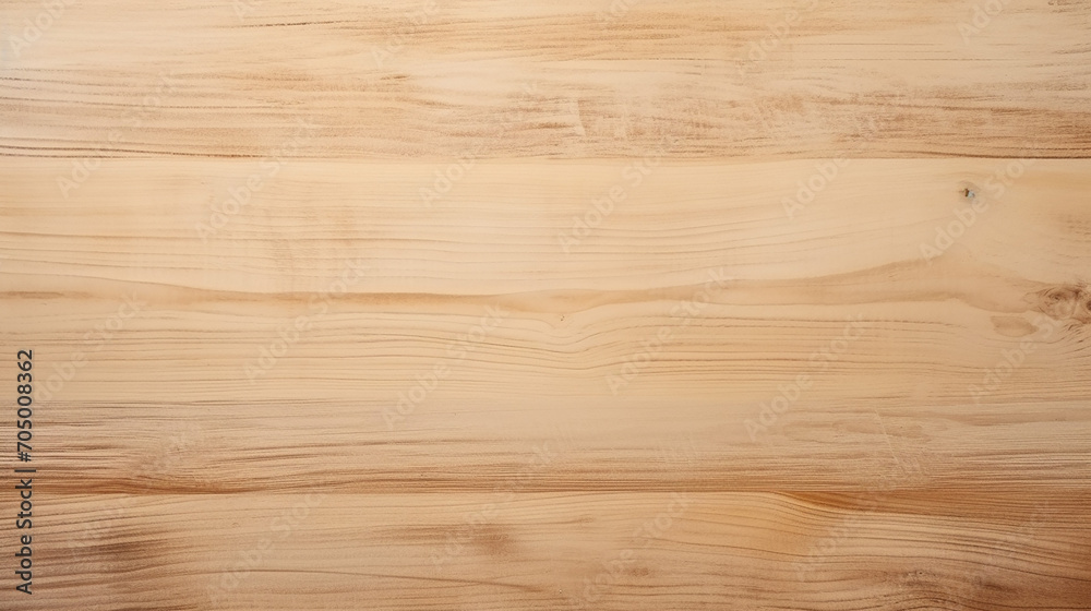 Fototapeta premium top view of empty beige wooden surface with copy space