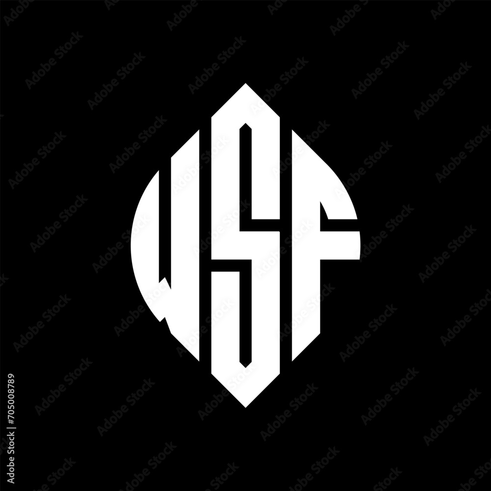 WSF circle letter logo design with circle and ellipse shape. WSF ellipse letters with typographic style. The three initials form a circle logo. WSF circle emblem abstract monogram letter mark vector. WSF circle letter logo design with circle and ellipse shape. WSF ellipse letters with typographic style. The three initials form a circle logo. WSF circle emblem abstract monogram letter mark vector.