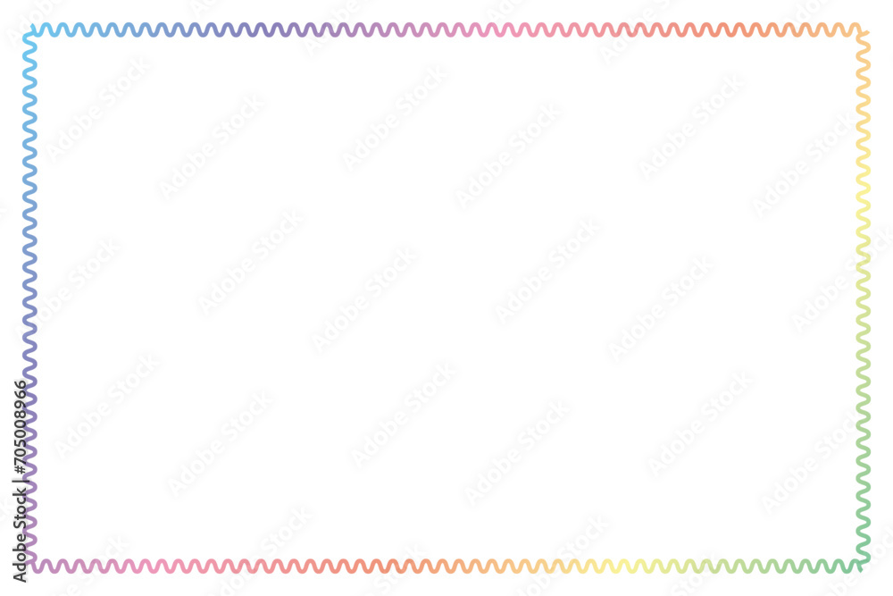 Simple of frame. Design vector rectangle with zigzag lines spectrum on white background. Design print for illustration, greeting cards, wedding invitations, menu, certificates, background. Set 19 Simple of frame. Design vector rectangle with zigzag lines spectrum on white background. Design print for illustration, greeting cards, wedding invitations, menu, certificates, background. Set 19