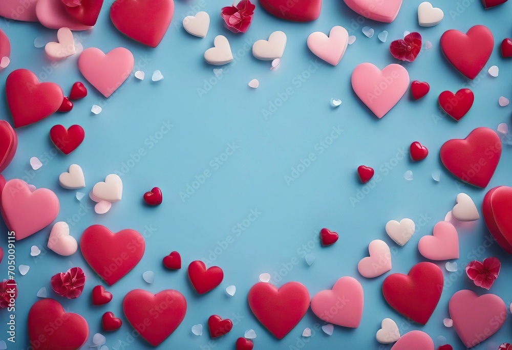 Blue valentines day background with hearts bokeh love concept wallpaper stock photoBackgrounds Heart Shape Blue Valentine's Day Holiday Love