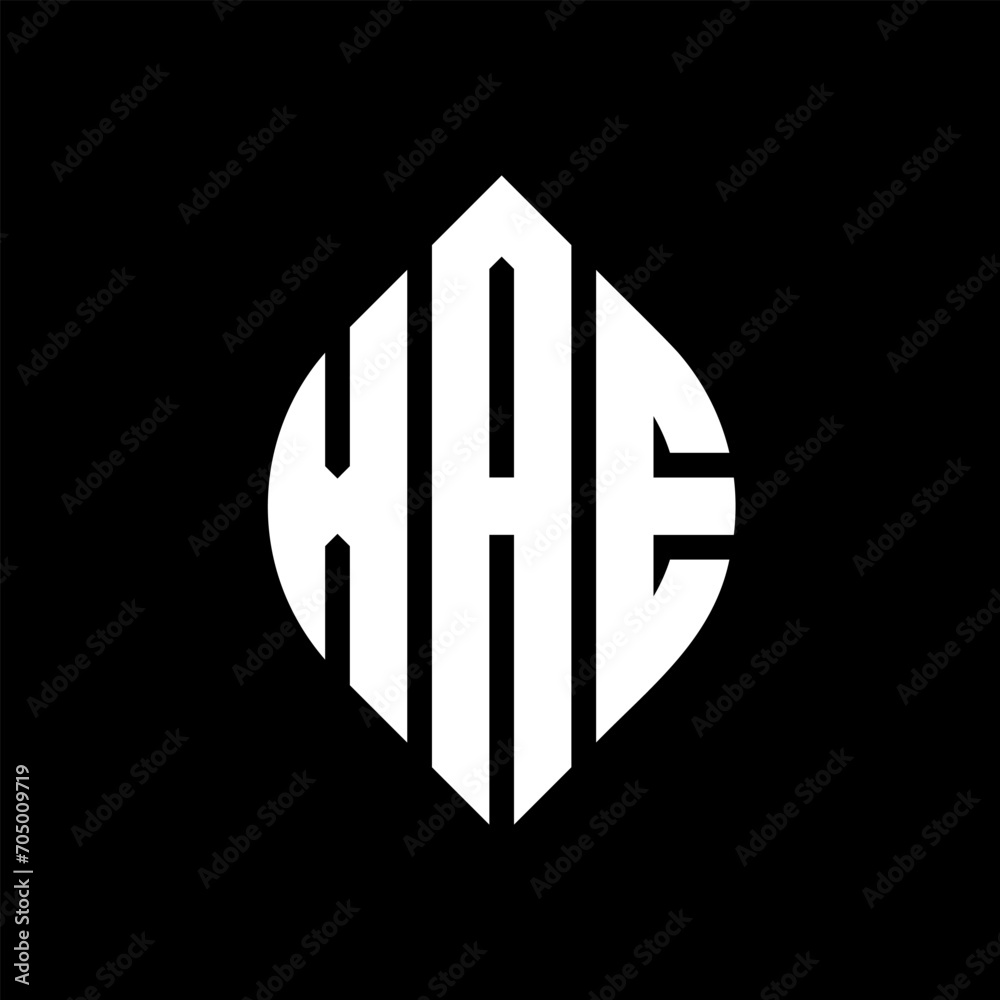 XAE circle letter logo design with circle and ellipse shape. XAE ellipse letters with typographic style. The three initials form a circle logo. XAE circle emblem abstract monogram letter mark vector. XAE circle letter logo design with circle and ellipse shape. XAE ellipse letters with typographic style. The three initials form a circle logo. XAE circle emblem abstract monogram letter mark vector.