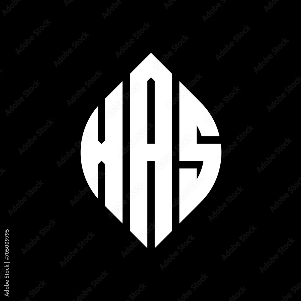 XAS circle letter logo design with circle and ellipse shape. XAS ellipse letters with typographic style. The three initials form a circle logo. XAS circle emblem abstract monogram letter mark vector. XAS circle letter logo design with circle and ellipse shape. XAS ellipse letters with typographic style. The three initials form a circle logo. XAS circle emblem abstract monogram letter mark vector.