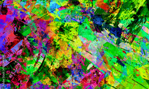 Vibrant Spectrum Clash Vivid Multicolor Grunge Punk Texture Background 