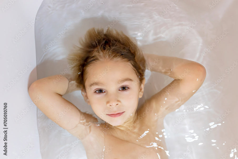 Cute baby boy, child, in bath Cute baby boy, child, in bath
