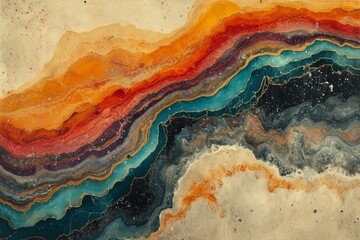 Fotobehang Interieurtrends Abstracte mineraaltextuur kleurrijke aardetinten  © Werckmeister