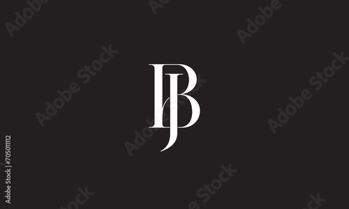 BJ, JB, J, B Abstract Letters Logo Monogram	