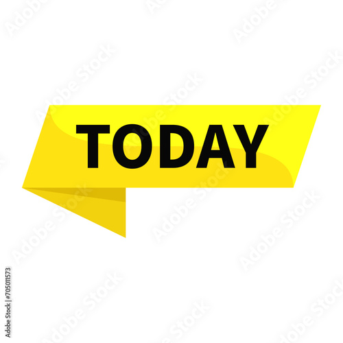 Today Yellow Ribbon Rectangle Shape For Announcement Information Advertising Business Marketing Schedule Social Media
