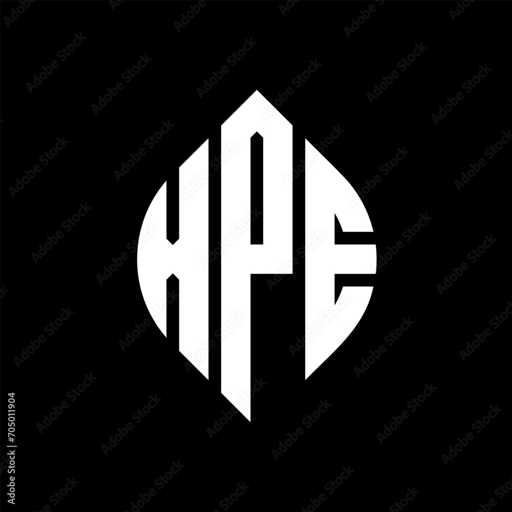 XPE circle letter logo design with circle and ellipse shape. XPE ellipse letters with typographic style. The three initials form a circle logo. XPE circle emblem abstract monogram letter mark vector. XPE circle letter logo design with circle and ellipse shape. XPE ellipse letters with typographic style. The three initials form a circle logo. XPE circle emblem abstract monogram letter mark vector.