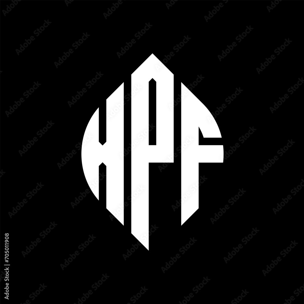 XPF circle letter logo design with circle and ellipse shape. XPF ellipse letters with typographic style. The three initials form a circle logo. XPF circle emblem abstract monogram letter mark vector. XPF circle letter logo design with circle and ellipse shape. XPF ellipse letters with typographic style. The three initials form a circle logo. XPF circle emblem abstract monogram letter mark vector.