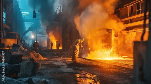 Large Melting Furnace of the Metallurgical Plant