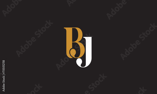 BJ, JB, J, B Abstract Letters Logo Monogram 