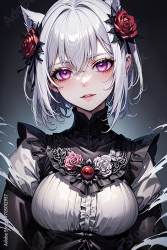 illustration of a anime girl