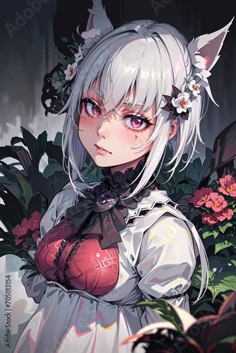 illustration of a anime girl