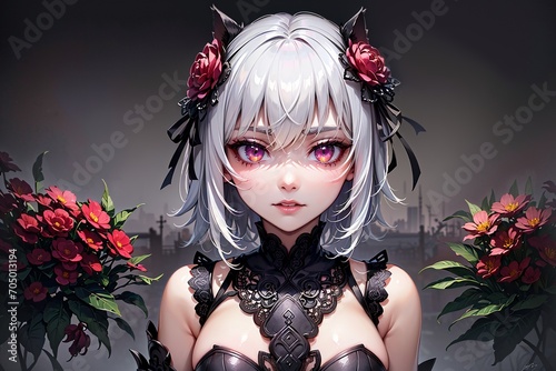illustration of a anime girl