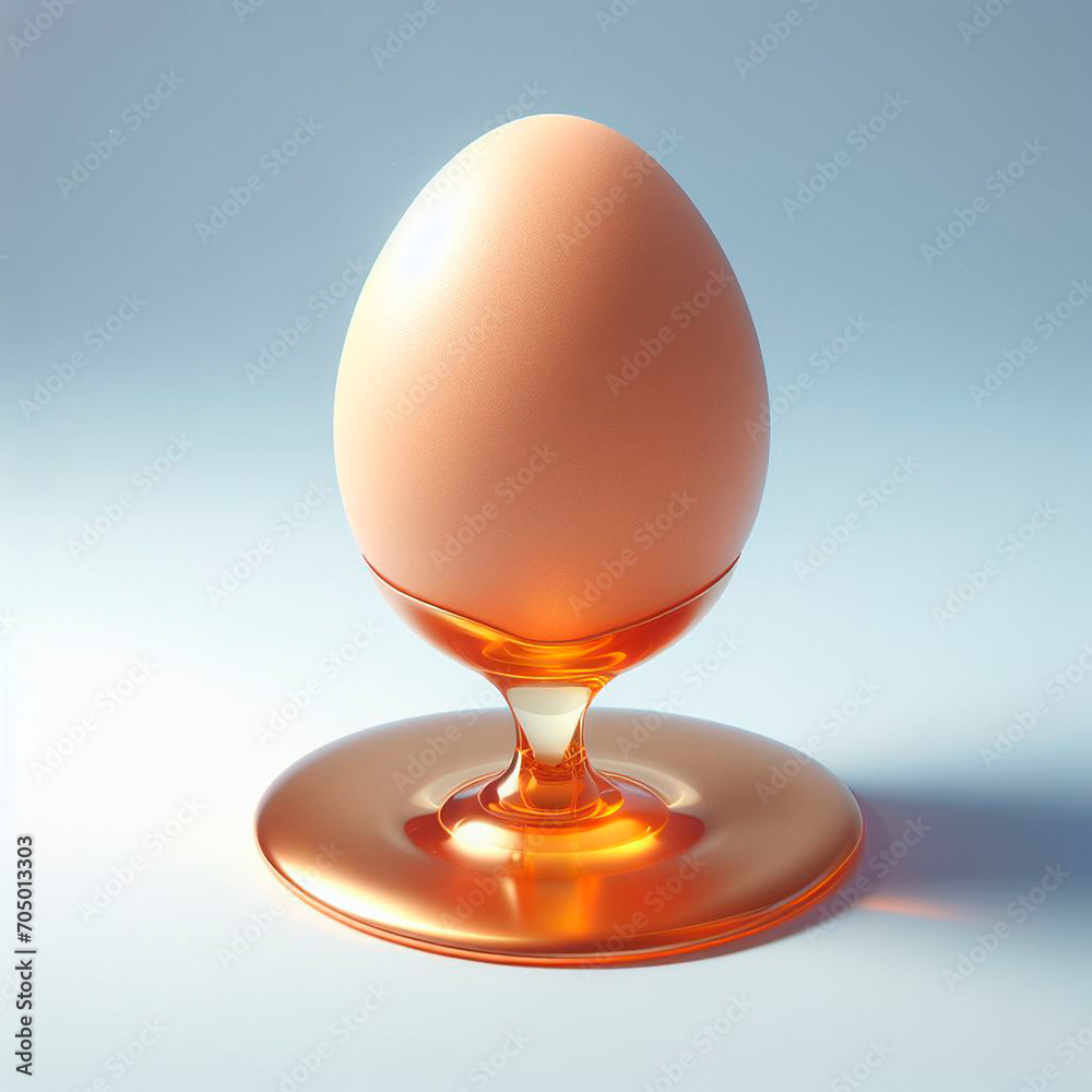 egg on a plain background, digital art, 3d rendering