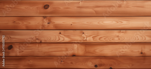 Uneven cedar planks in horizontal orientation; natural wood grain knotted background photo