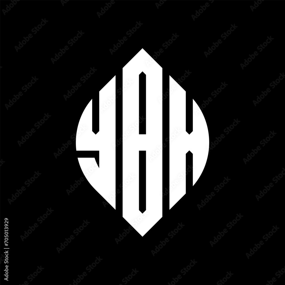 YBX circle letter logo design with circle and ellipse shape. YBX ellipse letters with typographic style. The three initials form a circle logo. YBX circle emblem abstract monogram letter mark vector. YBX circle letter logo design with circle and ellipse shape. YBX ellipse letters with typographic style. The three initials form a circle logo. YBX circle emblem abstract monogram letter mark vector.