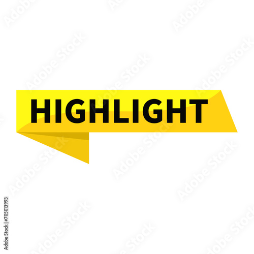 Highlight Yellow Rectangle Ribbon Shape For Pin Trend Viral Information Social Media Marketing Business
