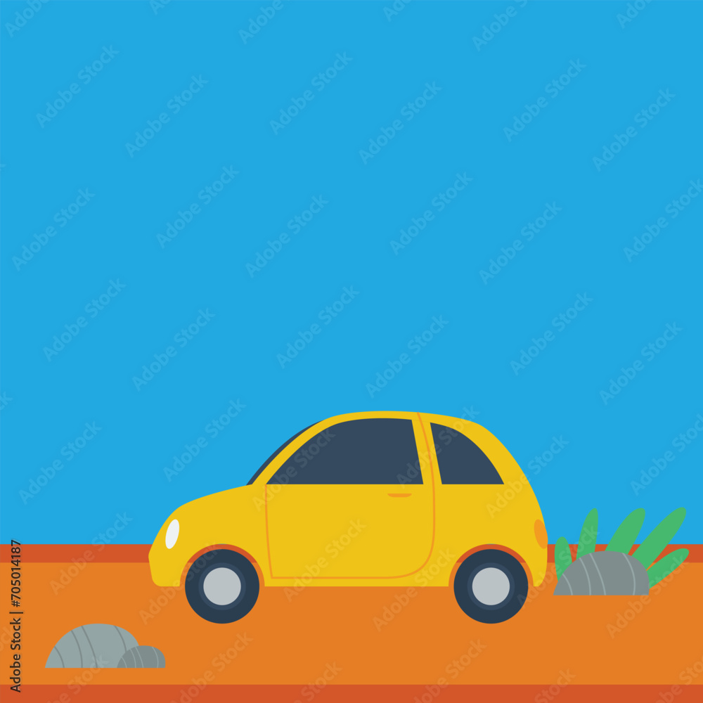Car illustration for social media template. Car illustration for social media template.