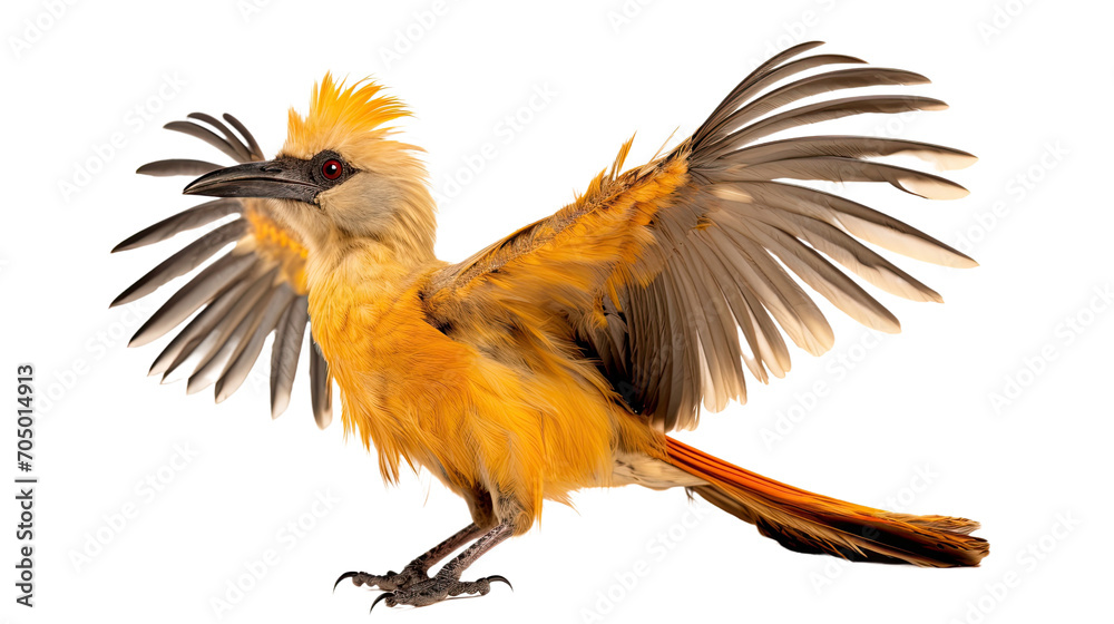 Cryptoleucopteryx bird isolated on a transparent background Cryptoleucopteryx bird isolated on a transparent background