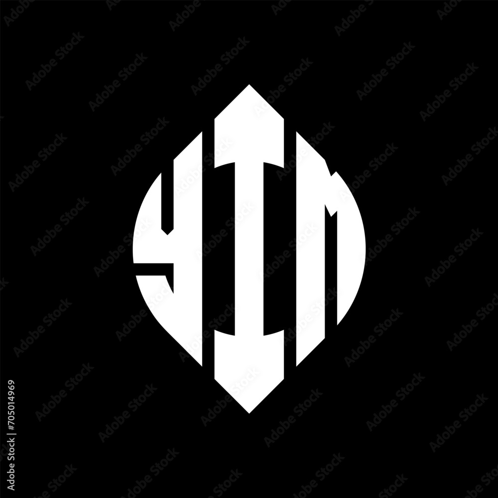 YIM circle letter logo design with circle and ellipse shape. YIM ellipse letters with typographic style. The three initials form a circle logo. YIM circle emblem abstract monogram letter mark vector. YIM circle letter logo design with circle and ellipse shape. YIM ellipse letters with typographic style. The three initials form a circle logo. YIM circle emblem abstract monogram letter mark vector.