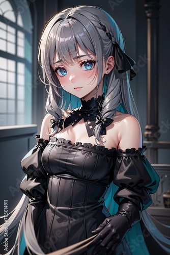 Beautiful anime girl illustration