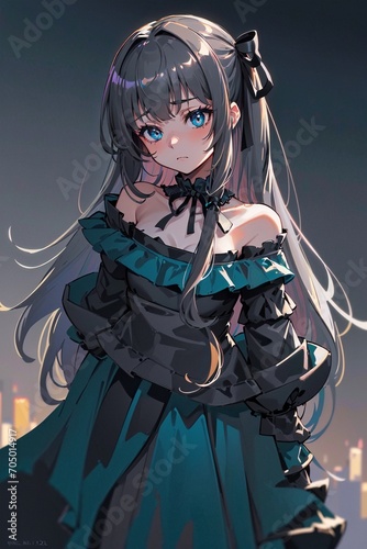 Beautiful anime girl illustration