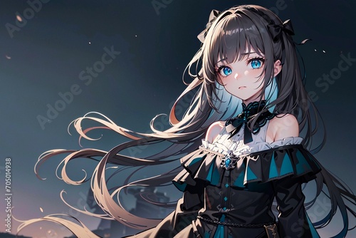 Beautiful anime girl illustration