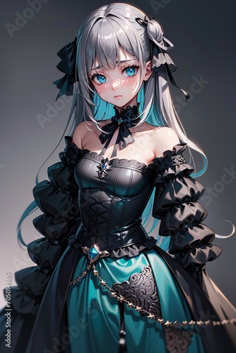 Beautiful anime girl illustration