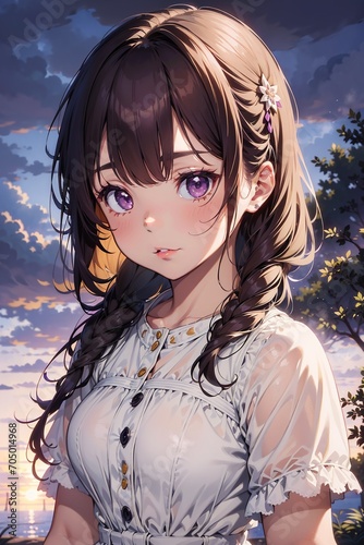 Beautiful anime girl illustration