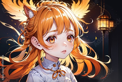 Beautiful anime girl illustration