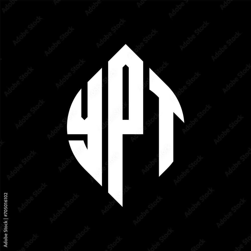 YPT circle letter logo design with circle and ellipse shape. YPT ellipse letters with typographic style. The three initials form a circle logo. YPT circle emblem abstract monogram letter mark vector. YPT circle letter logo design with circle and ellipse shape. YPT ellipse letters with typographic style. The three initials form a circle logo. YPT circle emblem abstract monogram letter mark vector.