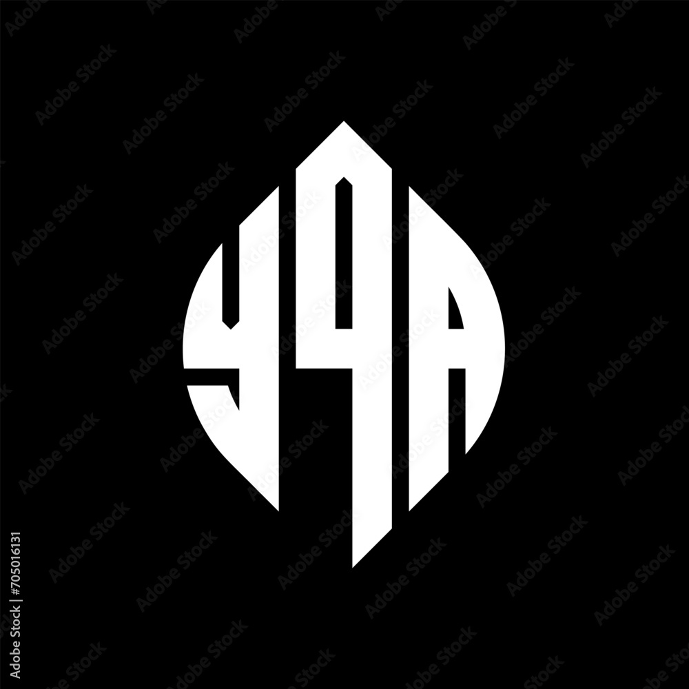 YQA circle letter logo design with circle and ellipse shape. YQA ellipse letters with typographic style. The three initials form a circle logo. YQA circle emblem abstract monogram letter mark vector. YQA circle letter logo design with circle and ellipse shape. YQA ellipse letters with typographic style. The three initials form a circle logo. YQA circle emblem abstract monogram letter mark vector.