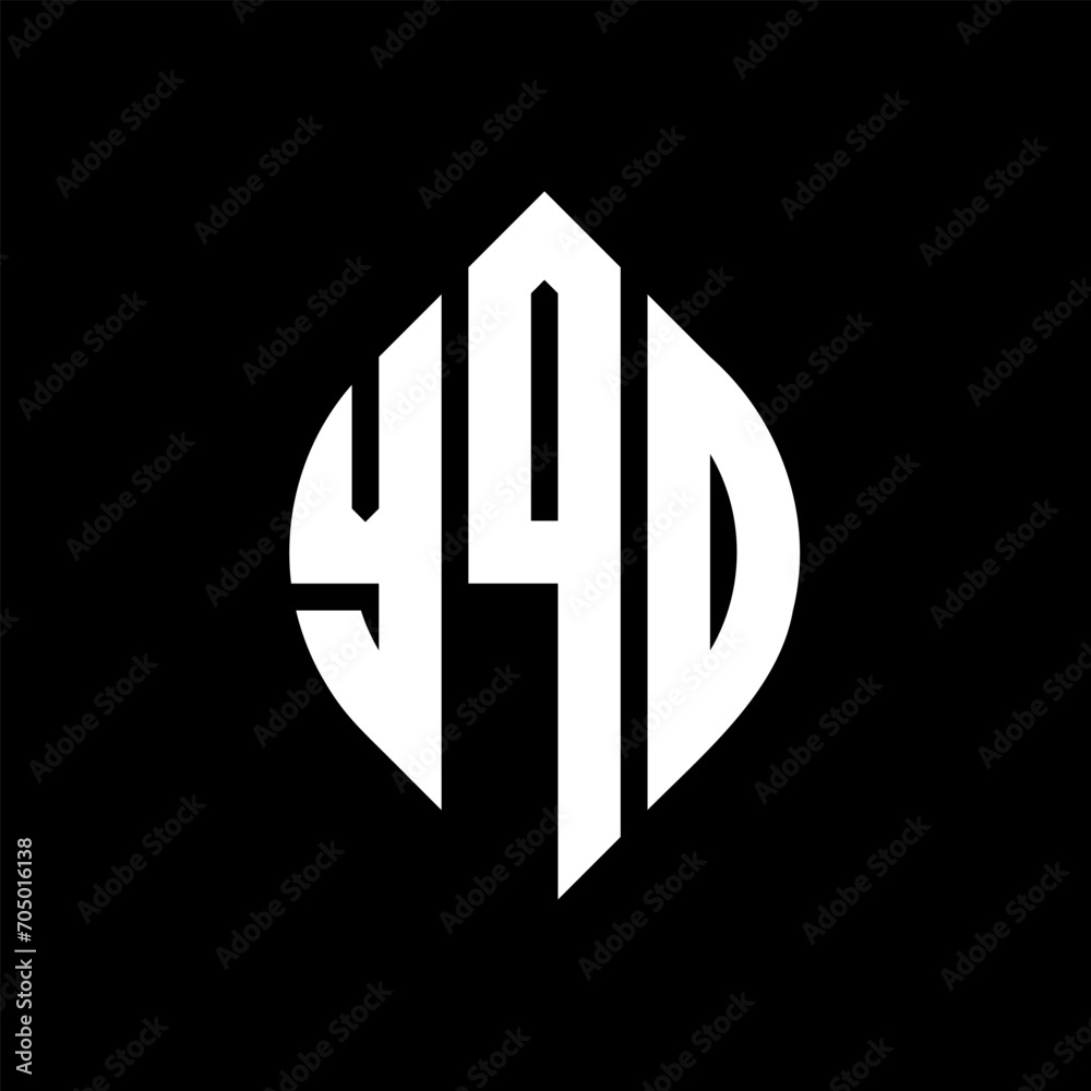 YQD circle letter logo design with circle and ellipse shape. YQD ellipse letters with typographic style. The three initials form a circle logo. YQD circle emblem abstract monogram letter mark vector. YQD circle letter logo design with circle and ellipse shape. YQD ellipse letters with typographic style. The three initials form a circle logo. YQD circle emblem abstract monogram letter mark vector.