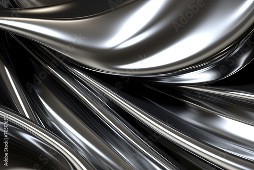 abstract metallic background with some smooth lines in it. Generative Ai