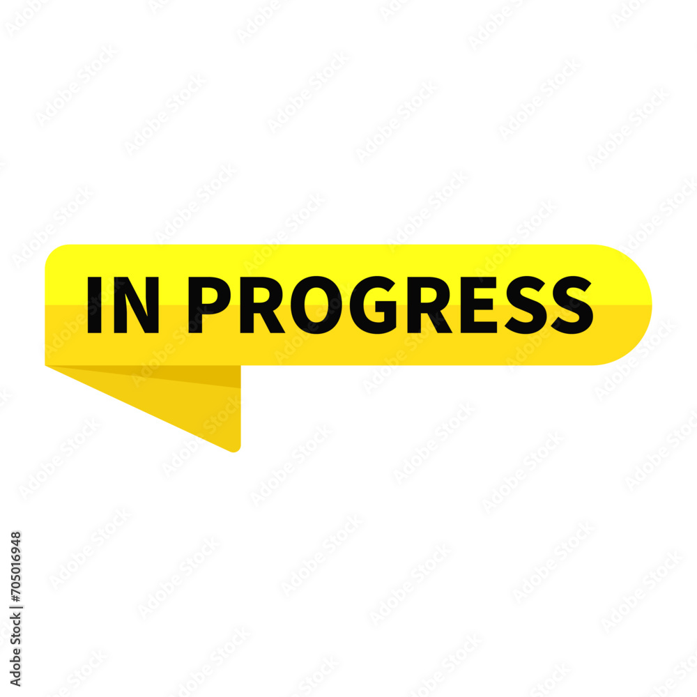 In Progress Yellow Rectangle Ribbon Shape For Information Announcement Sign Social Media Marketing Business
In Progress Yellow Rectangle Ribbon Shape For Information Announcement Sign Social Media Marketing Business