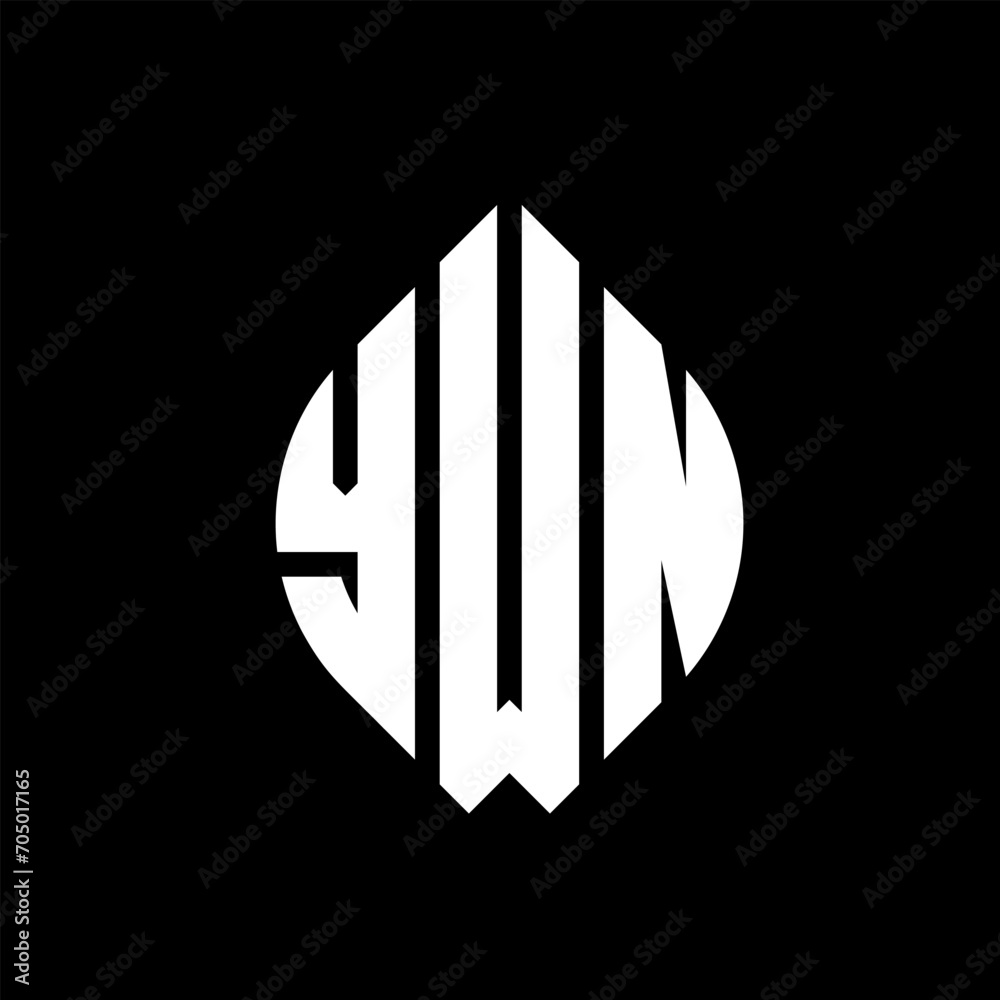 YWN circle letter logo design with circle and ellipse shape. YWN ellipse letters with typographic style. The three initials form a circle logo. YWN circle emblem abstract monogram letter mark vector. YWN circle letter logo design with circle and ellipse shape. YWN ellipse letters with typographic style. The three initials form a circle logo. YWN circle emblem abstract monogram letter mark vector.