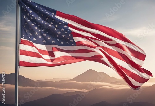 American Flag Flowing in the Wind stock illustrationAmerican Flag Backgrounds Vector Flag photo