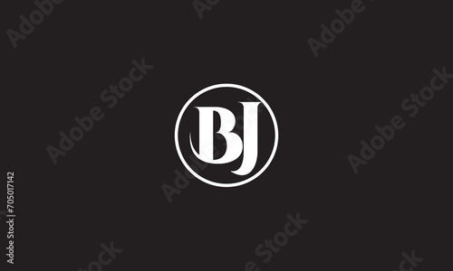 BJ, JB, J, B Abstract Letters Logo Monogram 