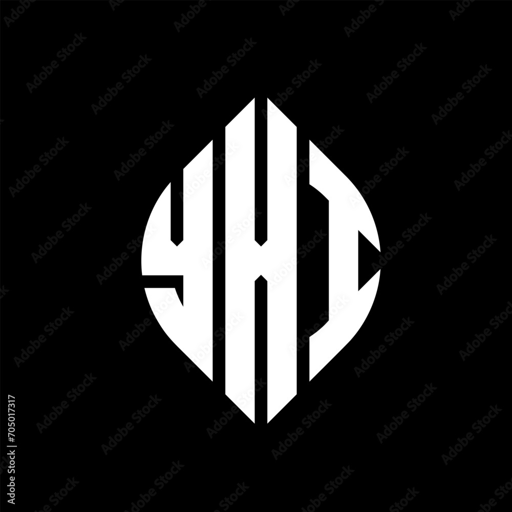 YXI circle letter logo design with circle and ellipse shape. YXI ellipse letters with typographic style. The three initials form a circle logo. YXI circle emblem abstract monogram letter mark vector. YXI circle letter logo design with circle and ellipse shape. YXI ellipse letters with typographic style. The three initials form a circle logo. YXI circle emblem abstract monogram letter mark vector.