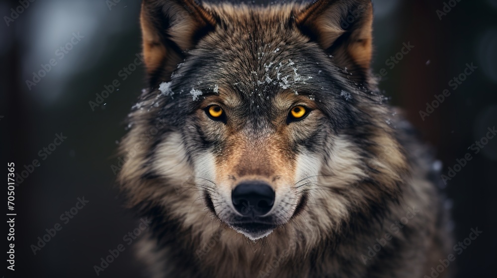 Wolf, Minimalistic Professional Portrait, Generative AI