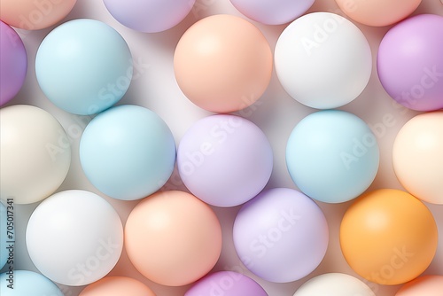 Vibrant Abstract 3D Balls Background with Soothing Pastel Hues - Stunning Visual Artwork