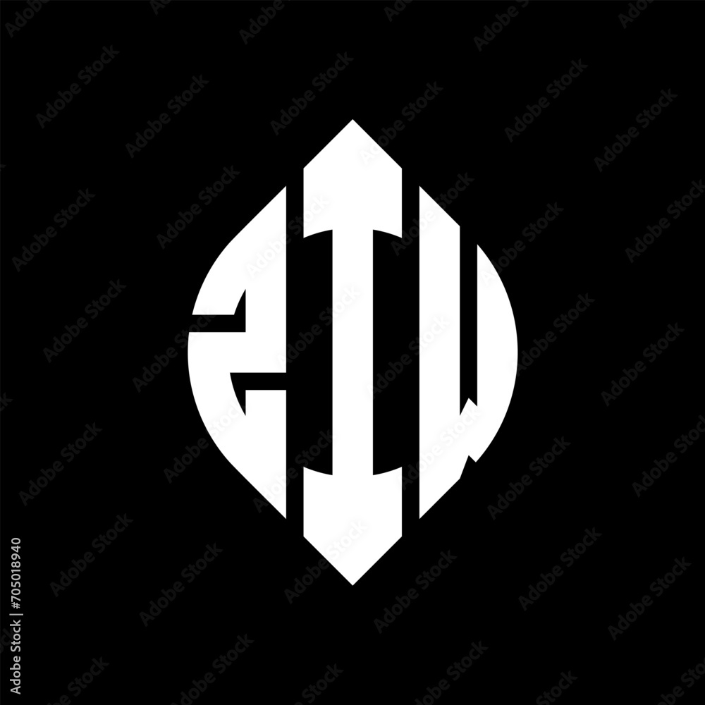 ZIW circle letter logo design with circle and ellipse shape. ZIW ellipse letters with typographic style. The three initials form a circle logo. ZIW circle emblem abstract monogram letter mark vector. ZIW circle letter logo design with circle and ellipse shape. ZIW ellipse letters with typographic style. The three initials form a circle logo. ZIW circle emblem abstract monogram letter mark vector.
