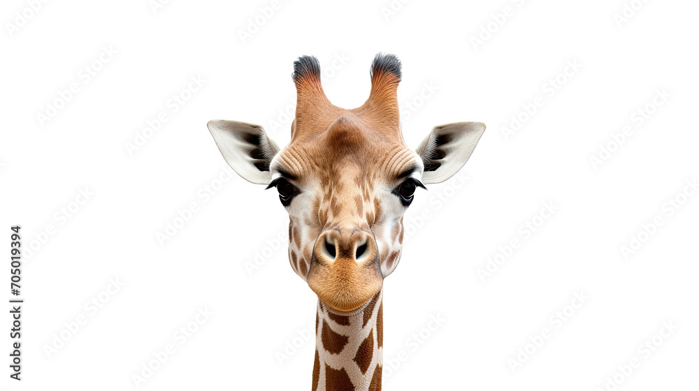 Obraz premium Giraffe isolated on a transparent background